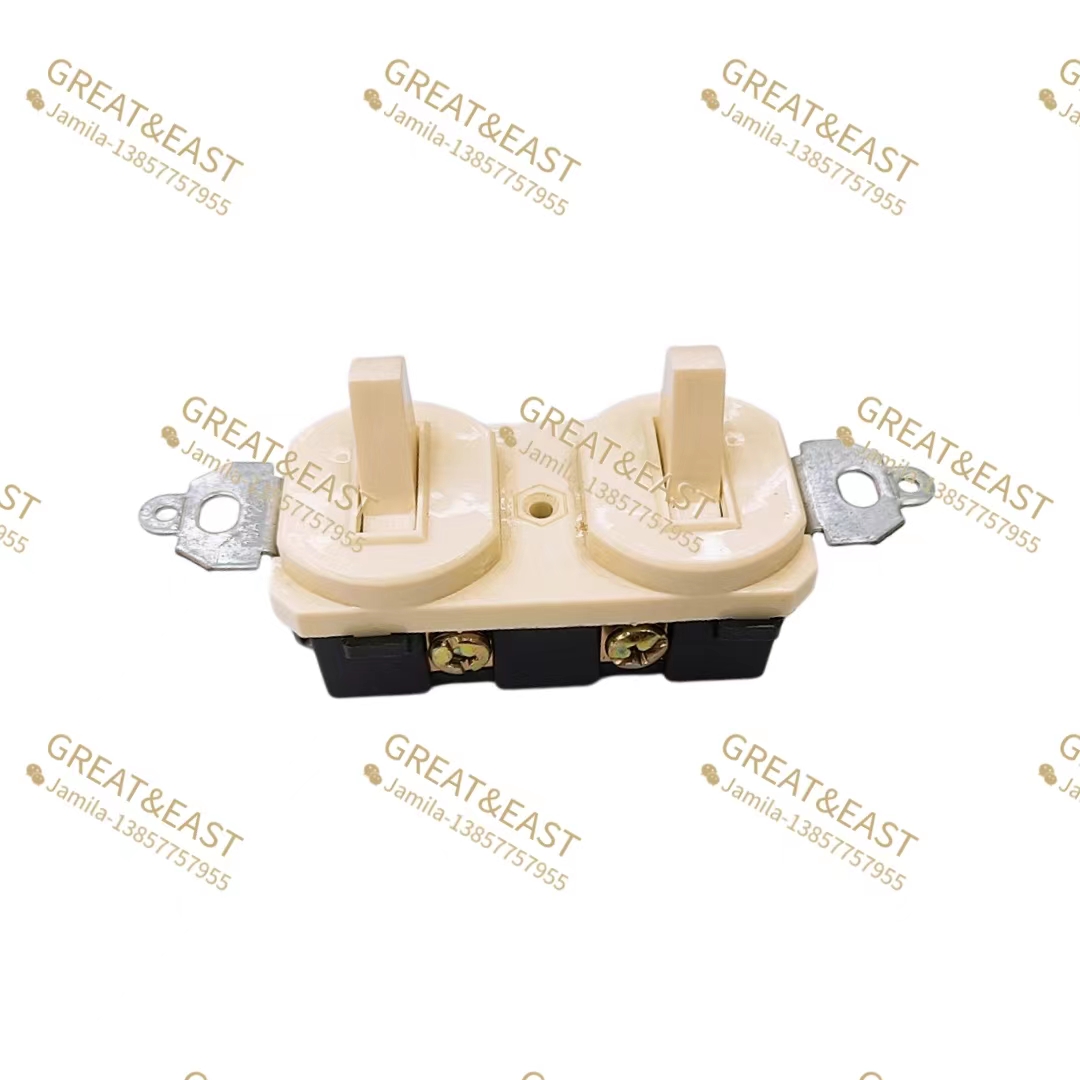 HBE-2F doble apertura americana doble apertura interruptor de paleteo interruptor de luz de pared para uso doméstico american standard doble conexión interruptor de control único pic 2