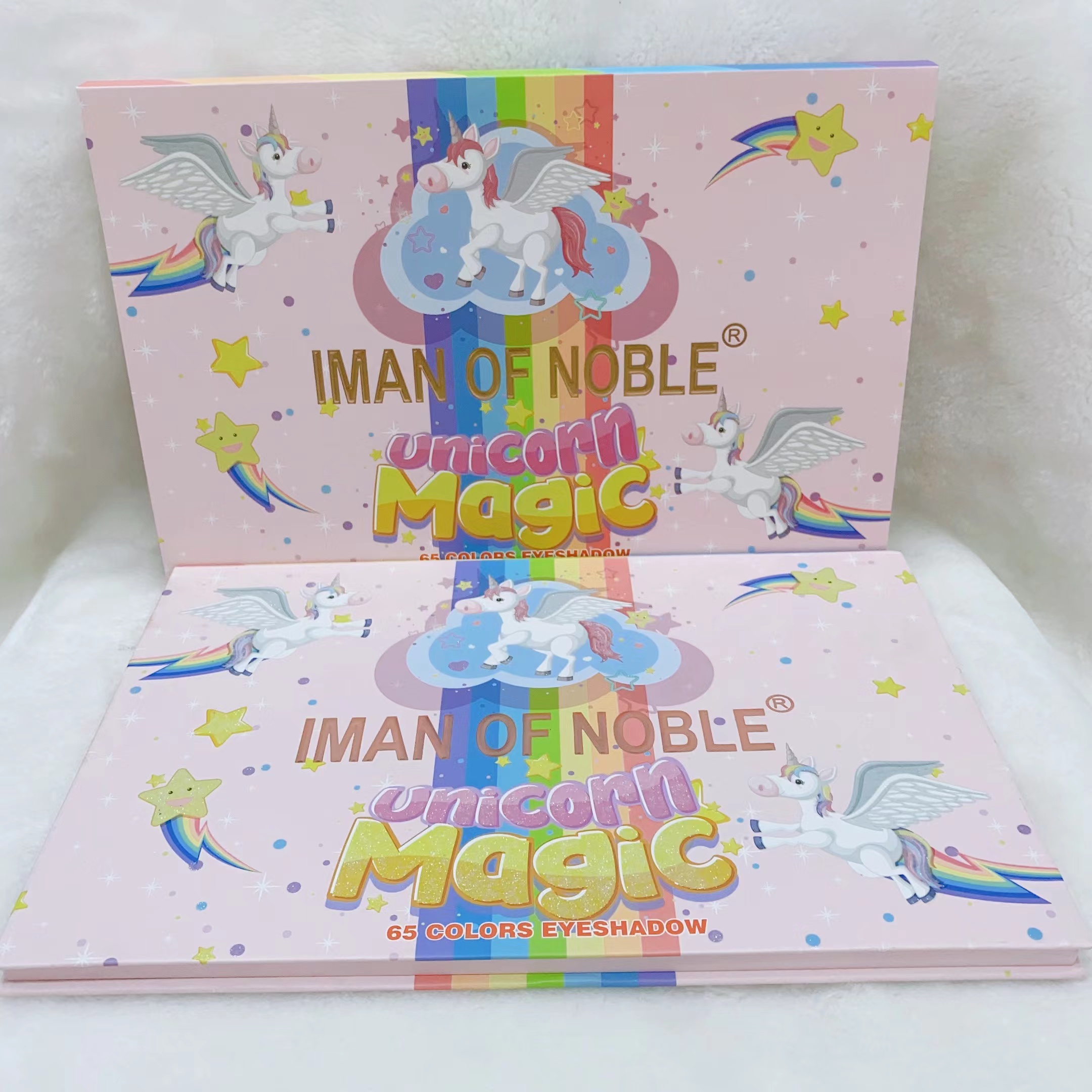 IMANOF NOBLE/品牌跨境/经典新品/南美爆款/粉色小马/眼影65色/纸本眼影产品图