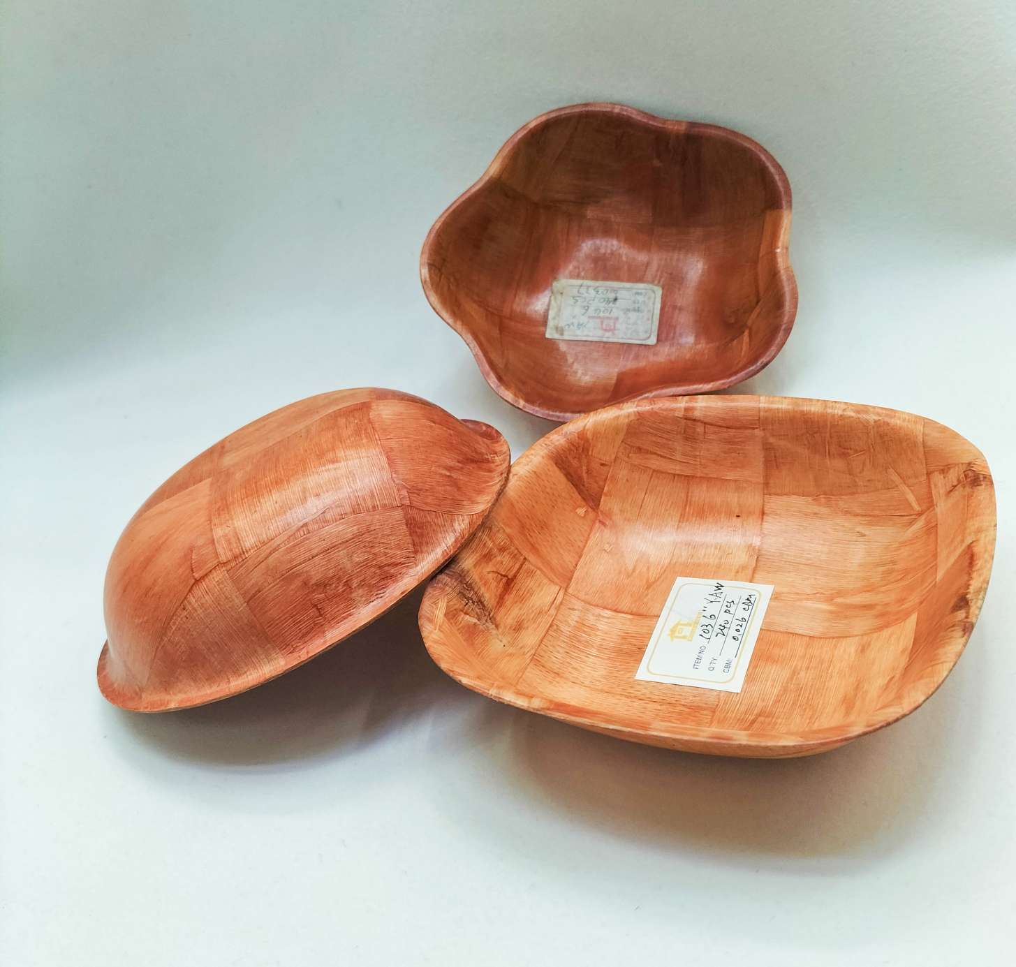 Yiwu good goods Jiehao tableware wooden dishes and plates processing foreign trade export original ecological bamboo salad dishes and plates