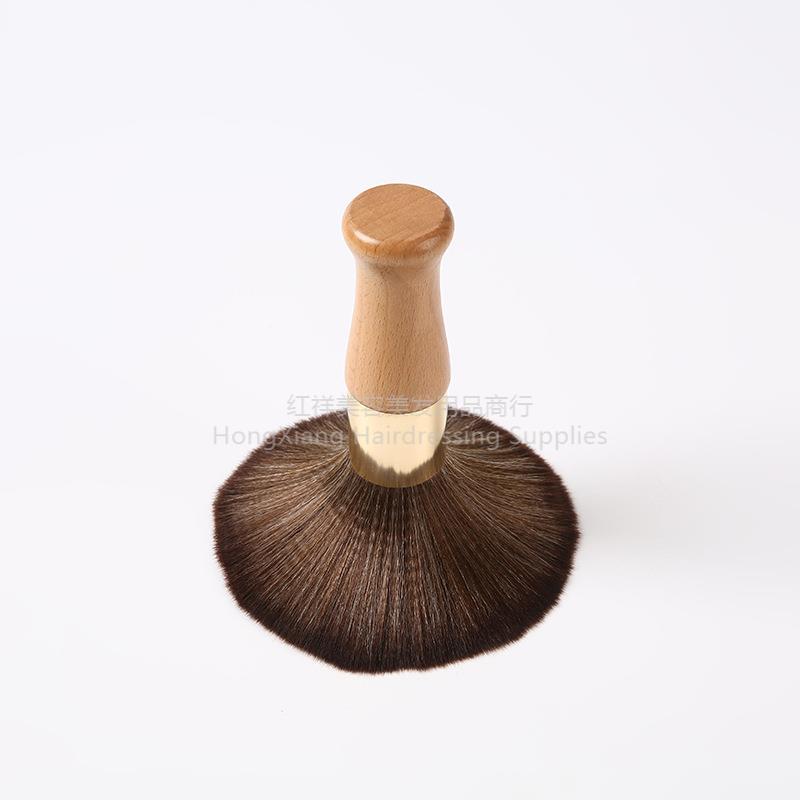 美发碎发/刷子颈刷/家用理发店/木柄清洁毛/扫软毛美妆刷/美发工具旦刷产品图
