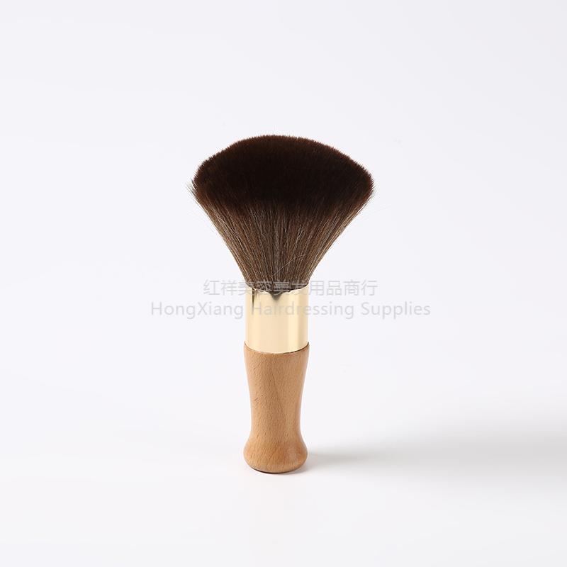 美发碎发/刷子颈刷/家用理发店/木柄清洁毛/扫软毛美妆刷/美发工具旦刷细节图