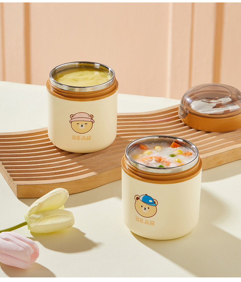 J35-2904 stainless steel soup cup, sealed breakfast cup, high appearance level porridge jar, portable soup jar, baby complementary food jar detail image 15