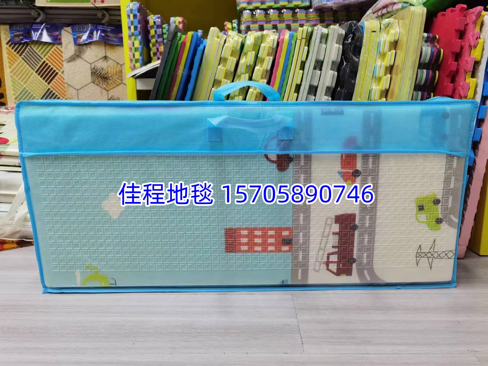 1.5cm thickened XPE folding mat, climbing mat, indoor mat, anti-drop 180*200 mat, cartoon mat, carpet details Picture