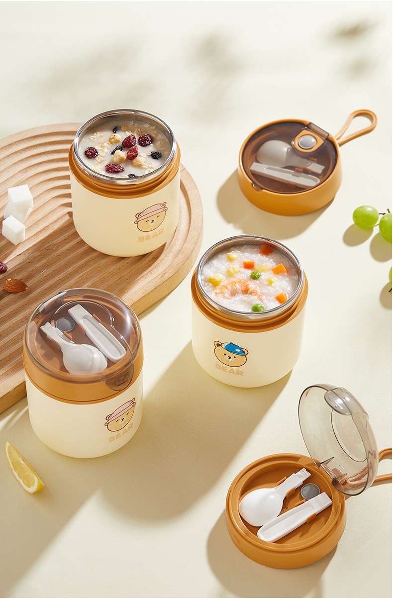 J35-2904 stainless steel soup cup, sealed breakfast cup, high appearance level porridge jar, portable soup jar, baby complementary food jar detail image 7