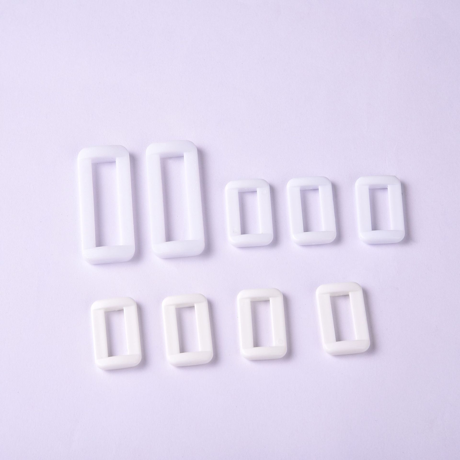 Weissing Button Manufacturers Direct Marketing Bra Buckle Plastic Underwear 089 Word Adjustment Buckle Accessories Black And White Transparent Shoulder Strap Adjustment Buckle White 1.5Cm Item Picture
