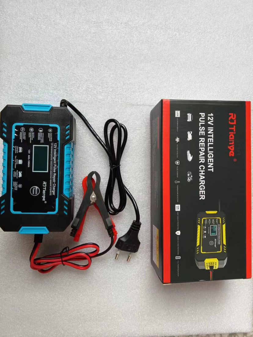 12V6A 智能脉冲修复 充电器 SUV 摩托车充电器 LED屏幕显示详情21