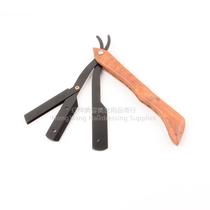 Old-fashioned folding shaver Manual wooden handle shaver holder Shaver Face shaver Hair shaver Shaver Shaver