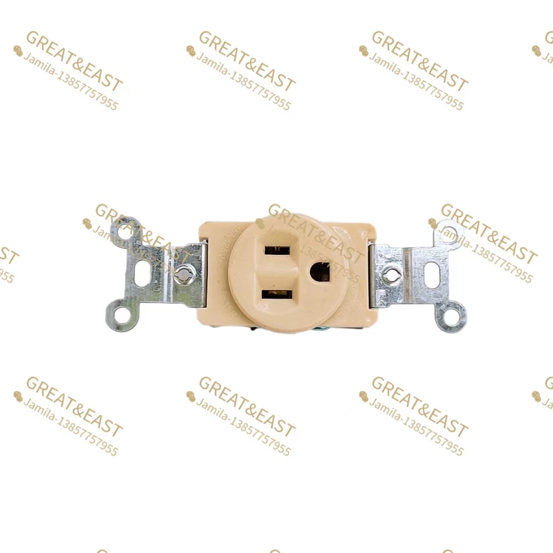 American-style flat three-hole wall switch panel socket details Picture