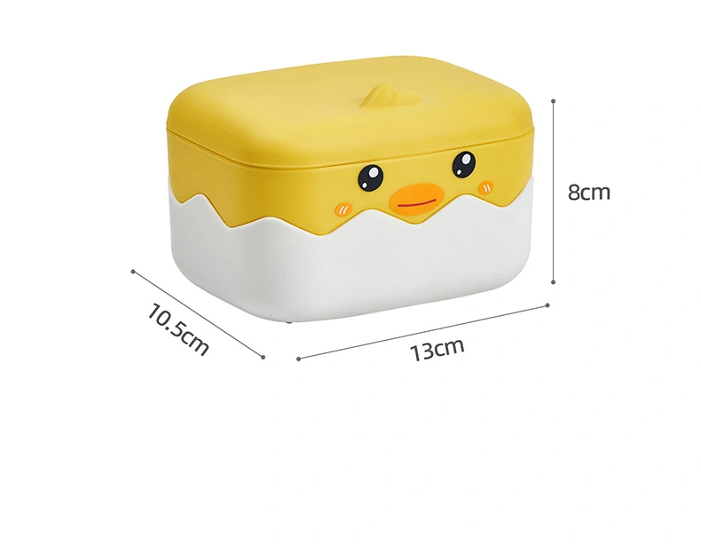 S114- Little Yellow Duck Soap Box with Lid, draining water storage Soap box, no water Accumulation Soap Box, Portable soap box for home use detail image 10