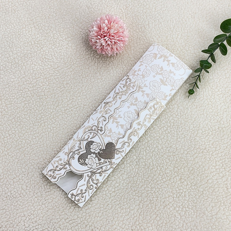 New high-end African and Central European style gilded, embossed, heart-shaped, hollowed-out long pull-out wedding invitations, letters, greeting cards and invitations in 2023. Factory direct sales with beautiful prices details Picture