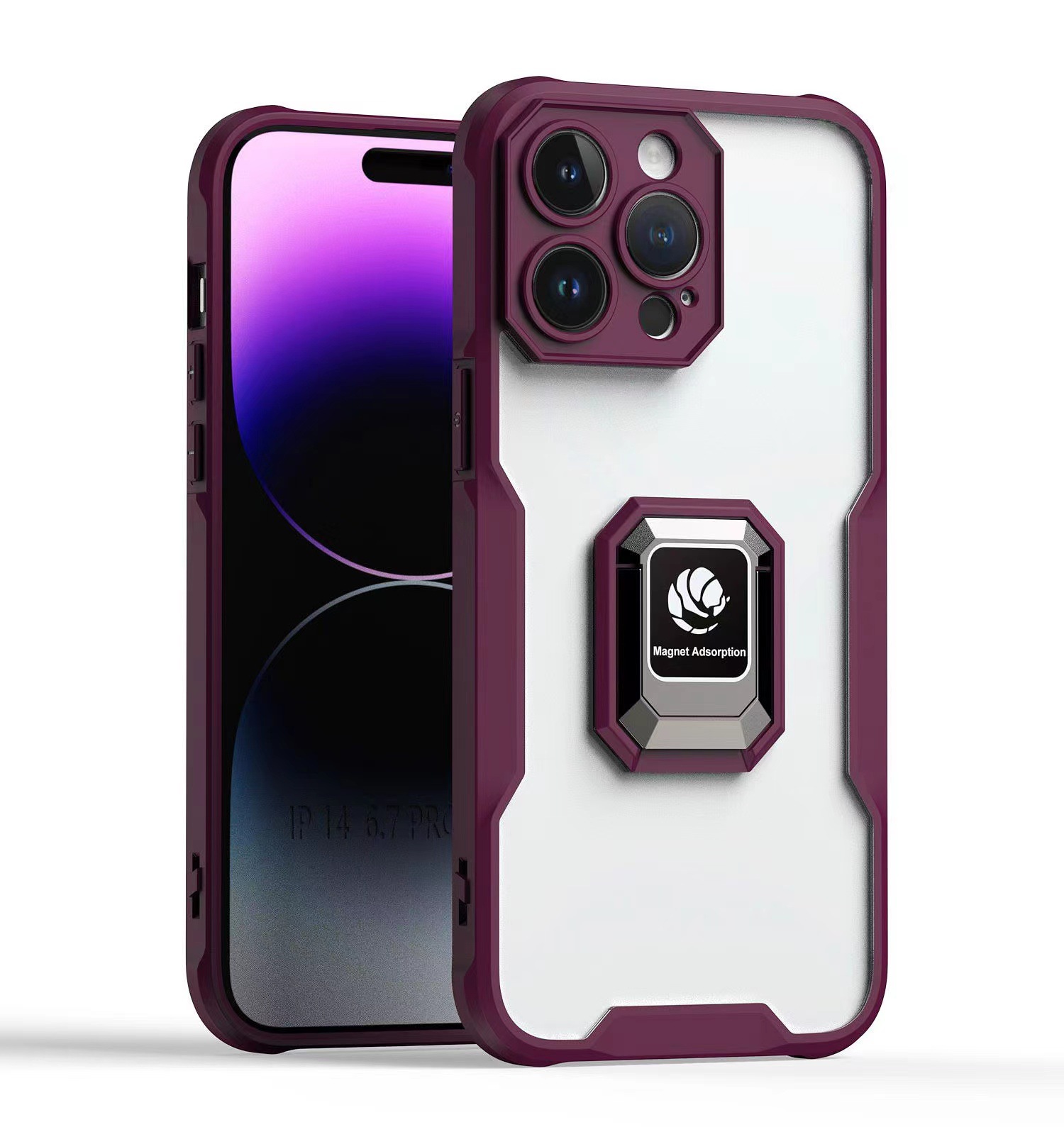 Two-in-one metal square stand phone case Application Scenario