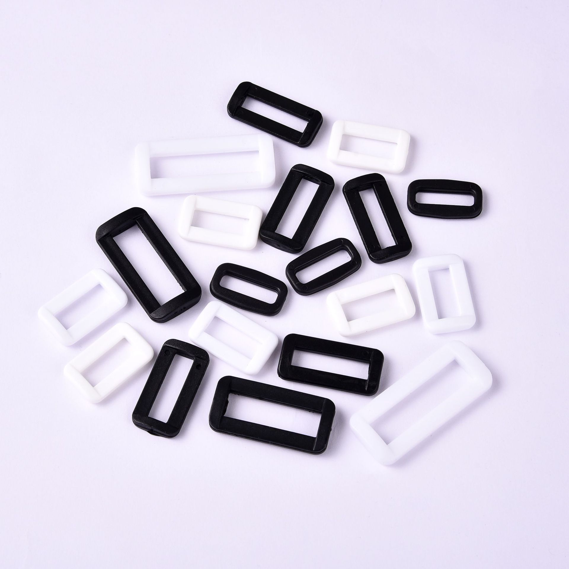 Weissing Button Manufacturers Direct Marketing Bra Buckle Plastic Underwear 089 Word Adjustment Buckle Accessories Black And White Transparent Shoulder Strap Adjustment Buckle White 3.2Cm
