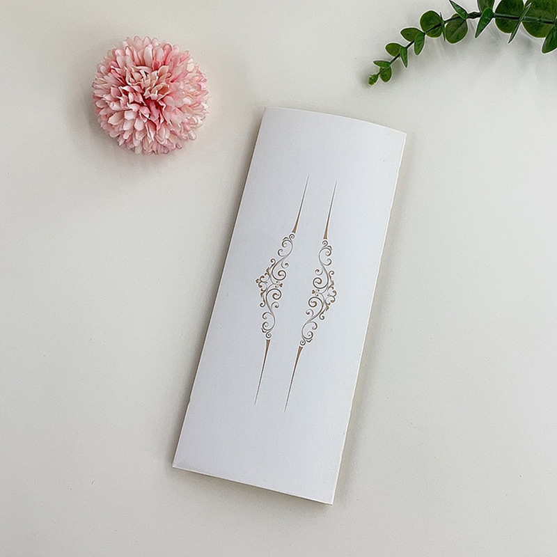 Factory direct sales of high-end African and Central European style elegant embossed three-dimensional flower double heart hollowed-out long pull-out wedding invitations, thank-you invitations, invitation letters and greeting cards details Picture