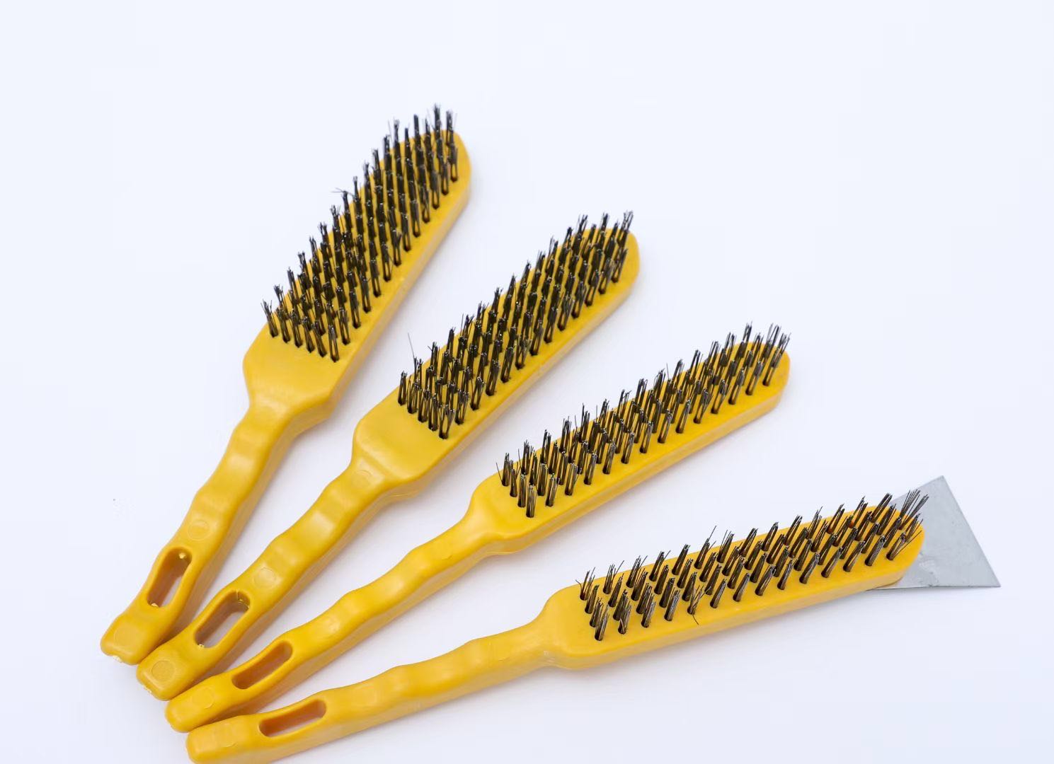 A durable and clean steel wire brush for grinding and rust removal, a perfect tool for kitchen and household gas stoves to remove oil stains and polish barbecue brushes