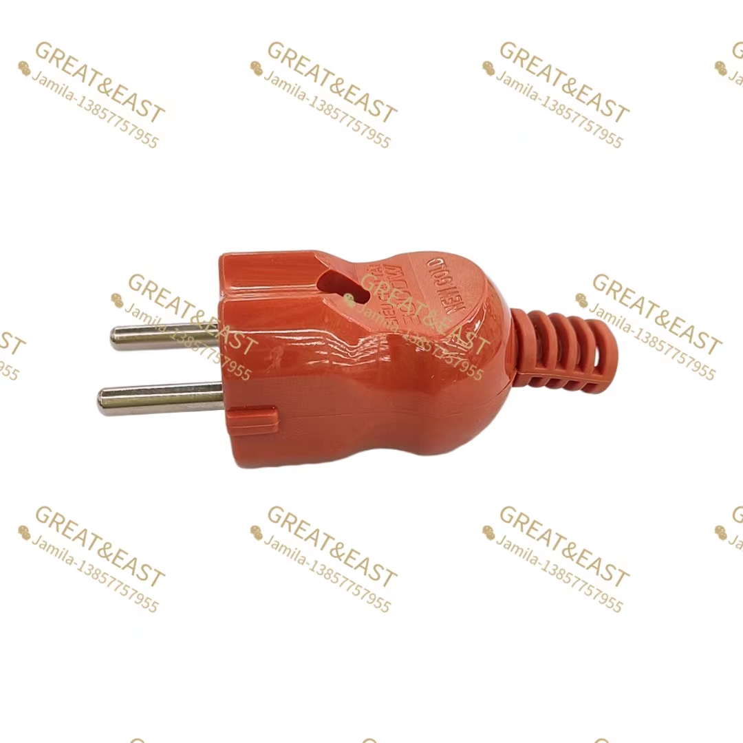 European-style plugs for electrical products, European-style wiring, orange plugs details Picture
