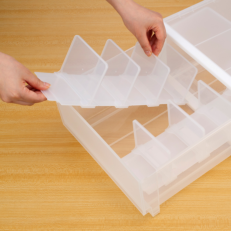 INOMATA日本进口抽屉收纳盒分格板宽型家用抽屉分隔板窄型详情图1
