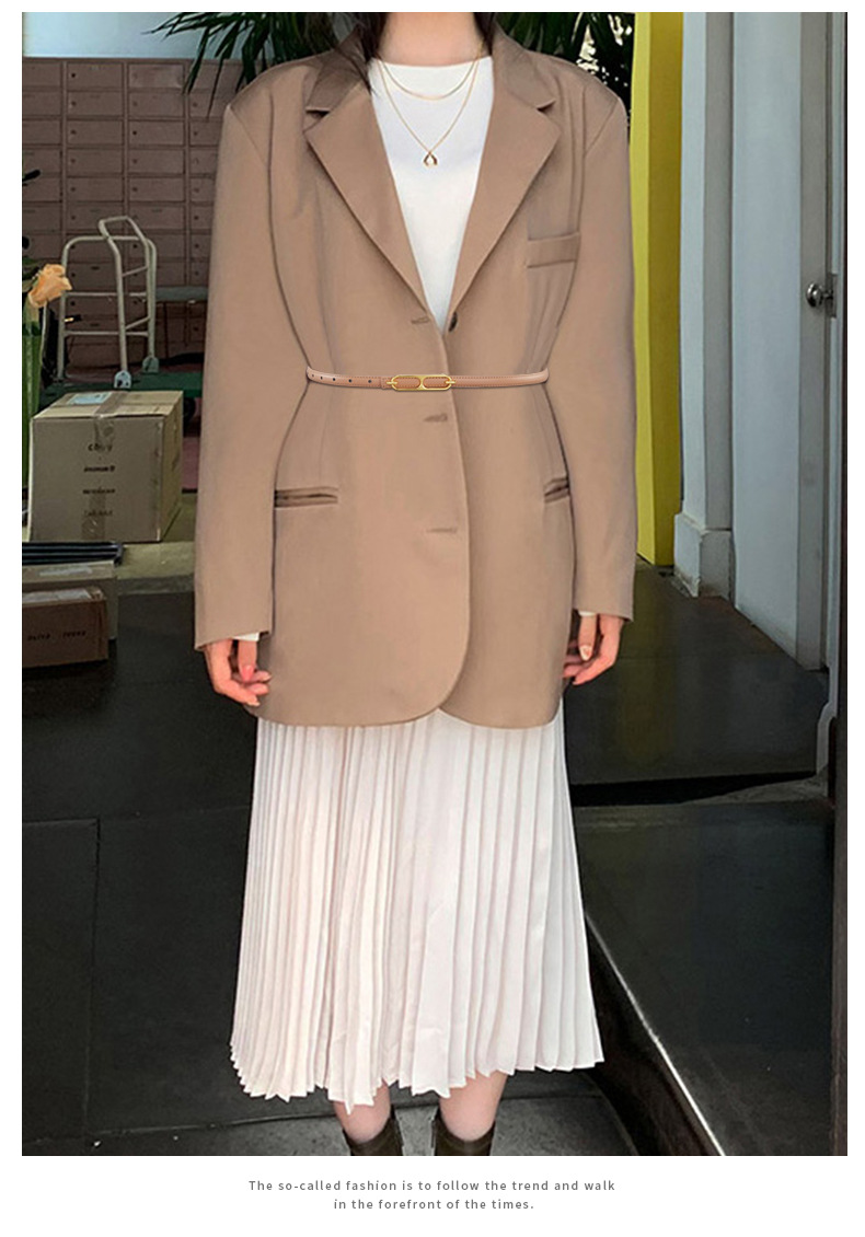 二层牛皮女士腰带真皮时尚百搭装饰腰饰收腰配连衣裙子小皮带细款详情11