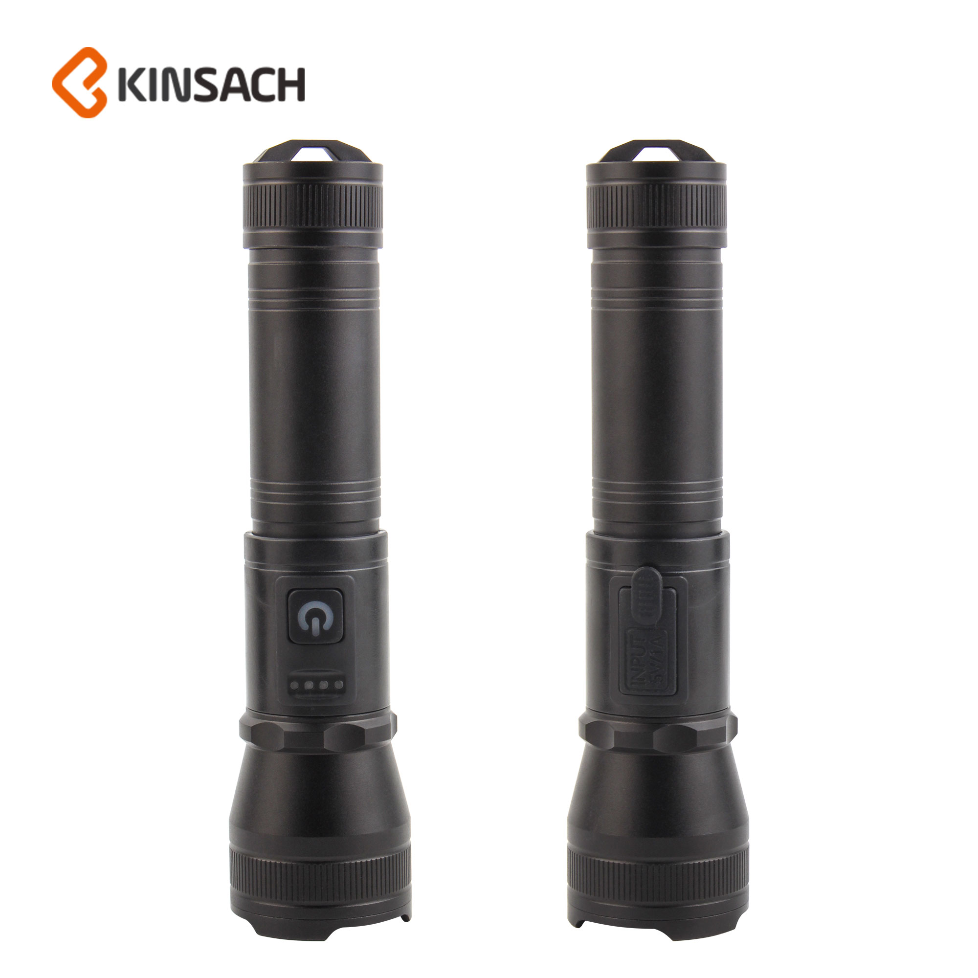 Cross-border telescopic zoom flashlight Household outdoor super bright flashlight