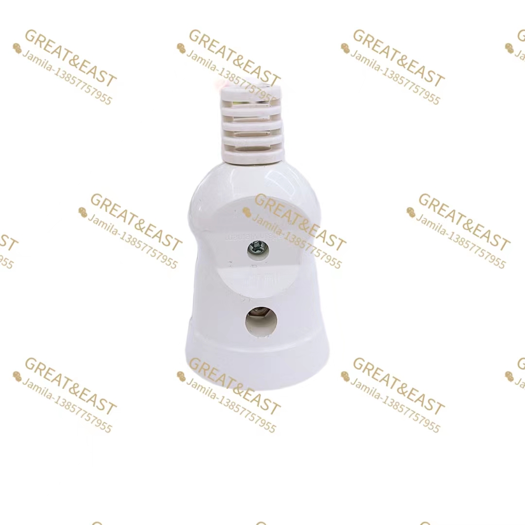 White multi-functional wiring socket with 2 holes