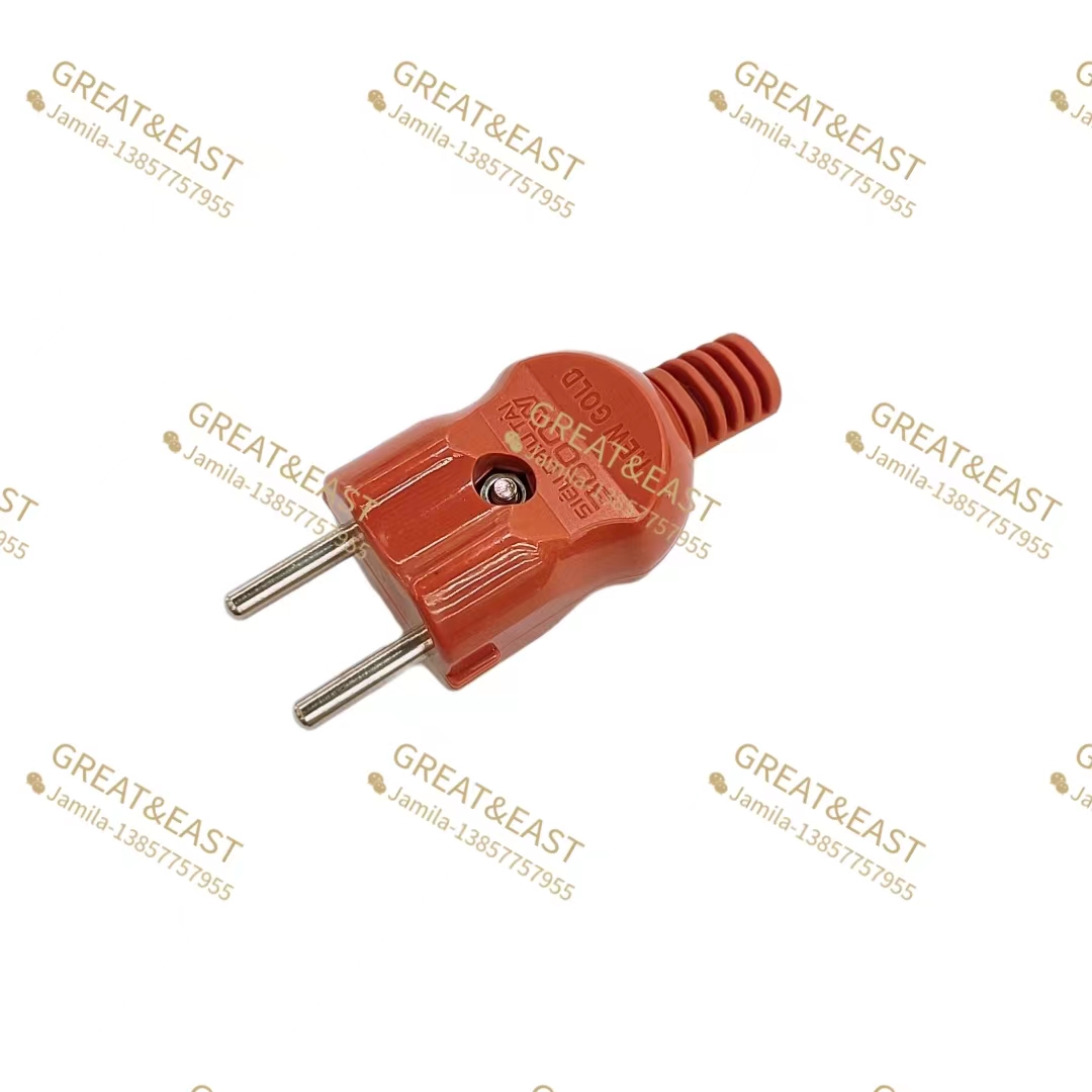 European-style plugs for electrical products, European-style wiring, orange plugs Item Picture