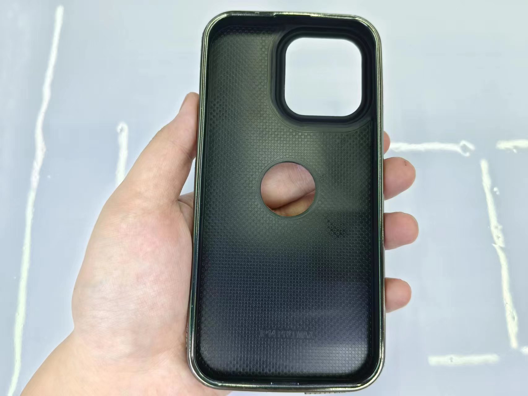 CD纹/手机保护套/镶钻手机壳白底实物图