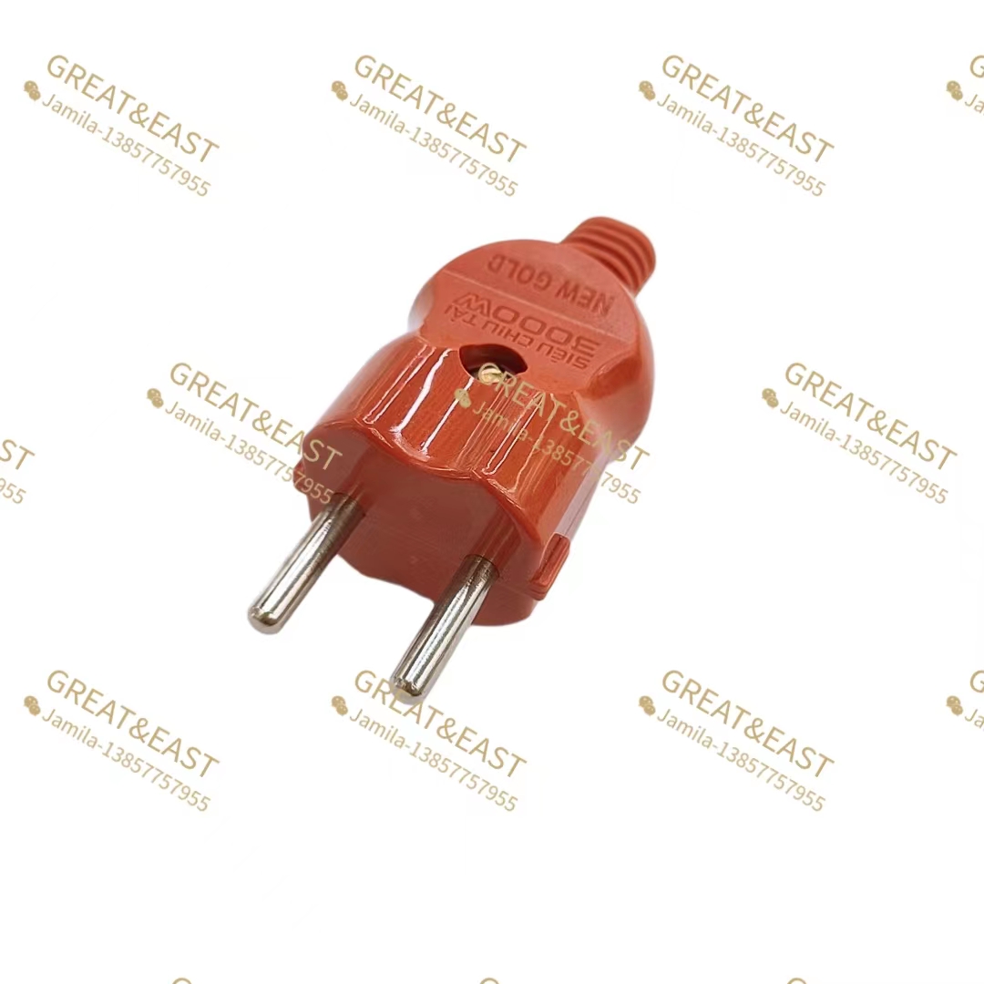 European-style plugs for electrical products, European-style wiring, orange plugs