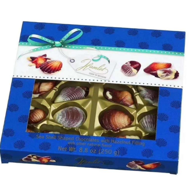 比利时进口休闲零食 哈姆雷特贝壳榛子巧克力礼盒装250g详情图1
