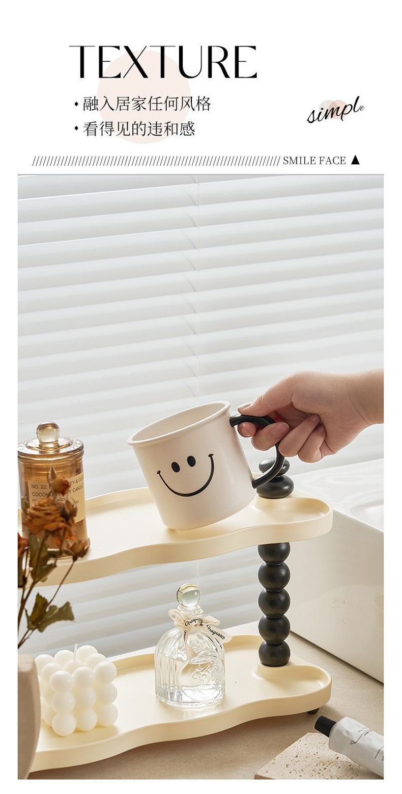 M04-7110 Creative Smiling Face Toothbrush Cup, Simple Style Mouthwash Cup, Home Anti-drop Mouthwash Cup, Couple Toothbrush Case Cup, High-temperature Resistant single-layer Mouthwash Cup, ins Style Mouthwash Cup, Smiling Face version detail image 7