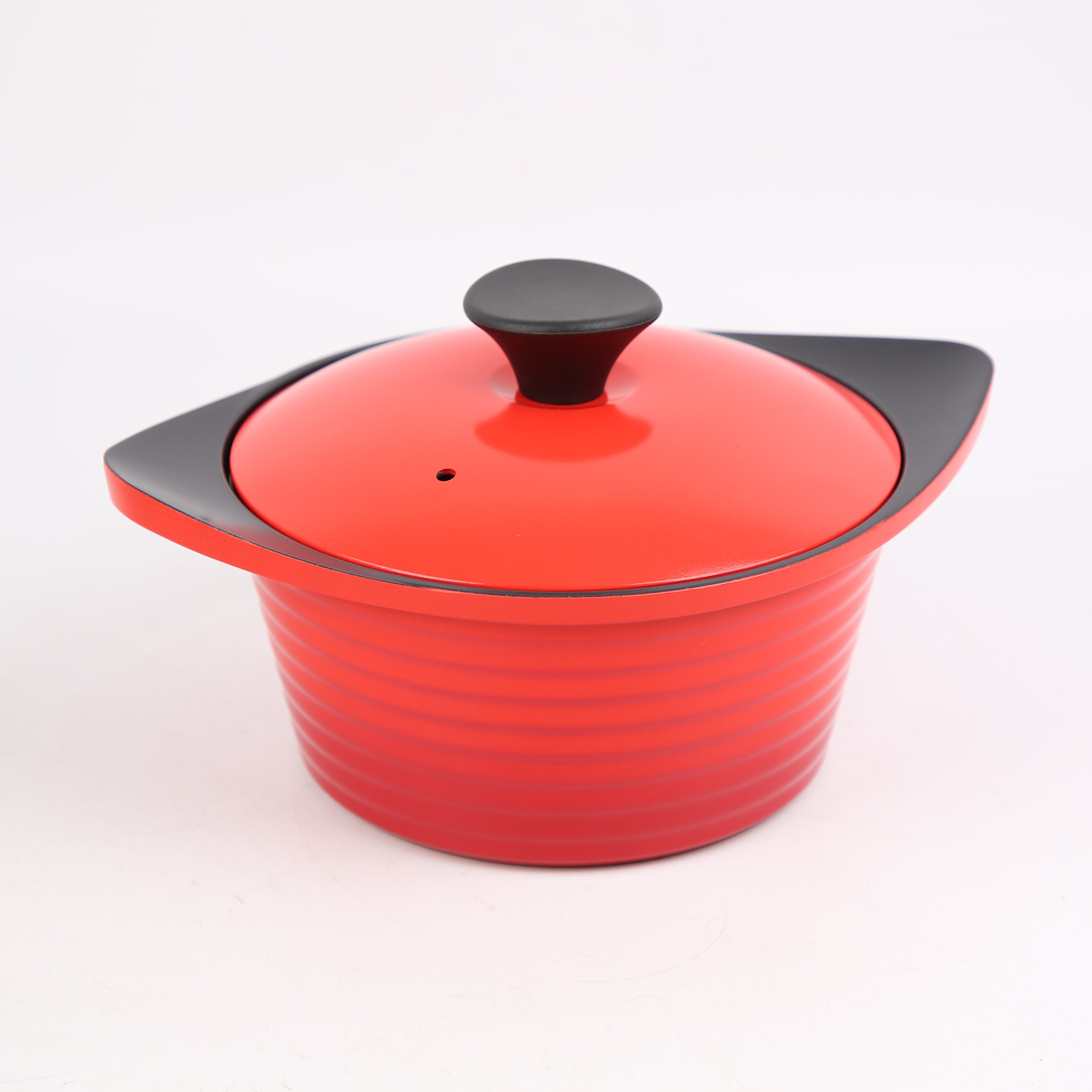 Kitchen Code: Original imported red IH double-handled soup pot from South Korea, 24cm