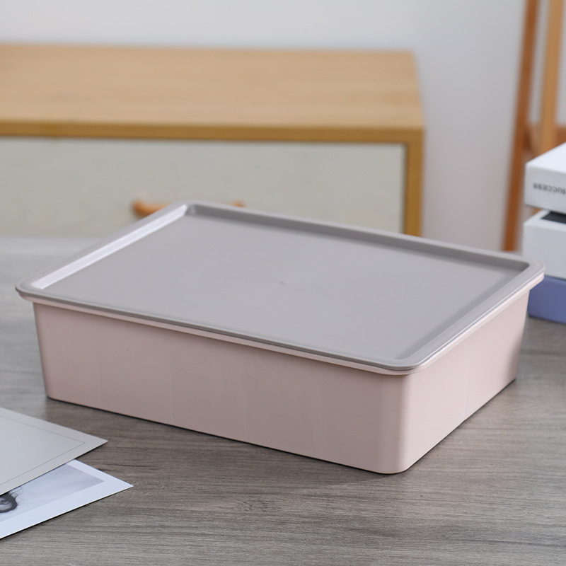 Y165-6017 Household covered storage box, wardrobe multi-compartment storage box, compartments storage basket, room miscellaneous storage box, pantyhose storage box detail image 12