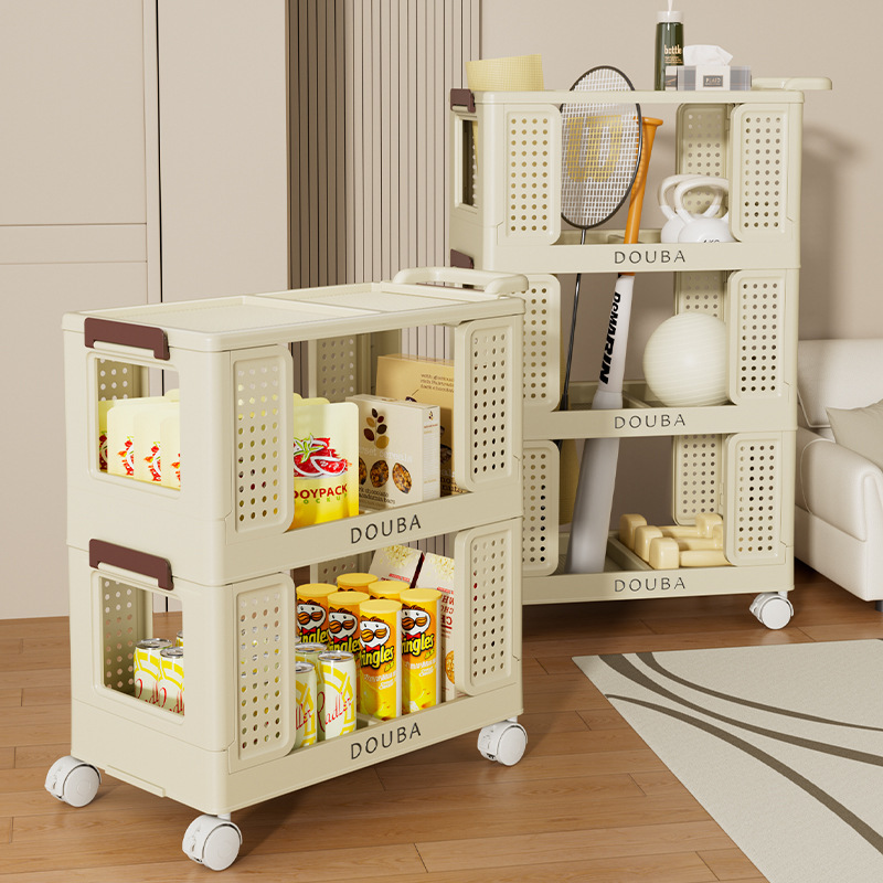 J01-3086-3 Kitchen trolley, storage rack, living room snack mobile storage rack, bathroom wheeled storage basket details Picture