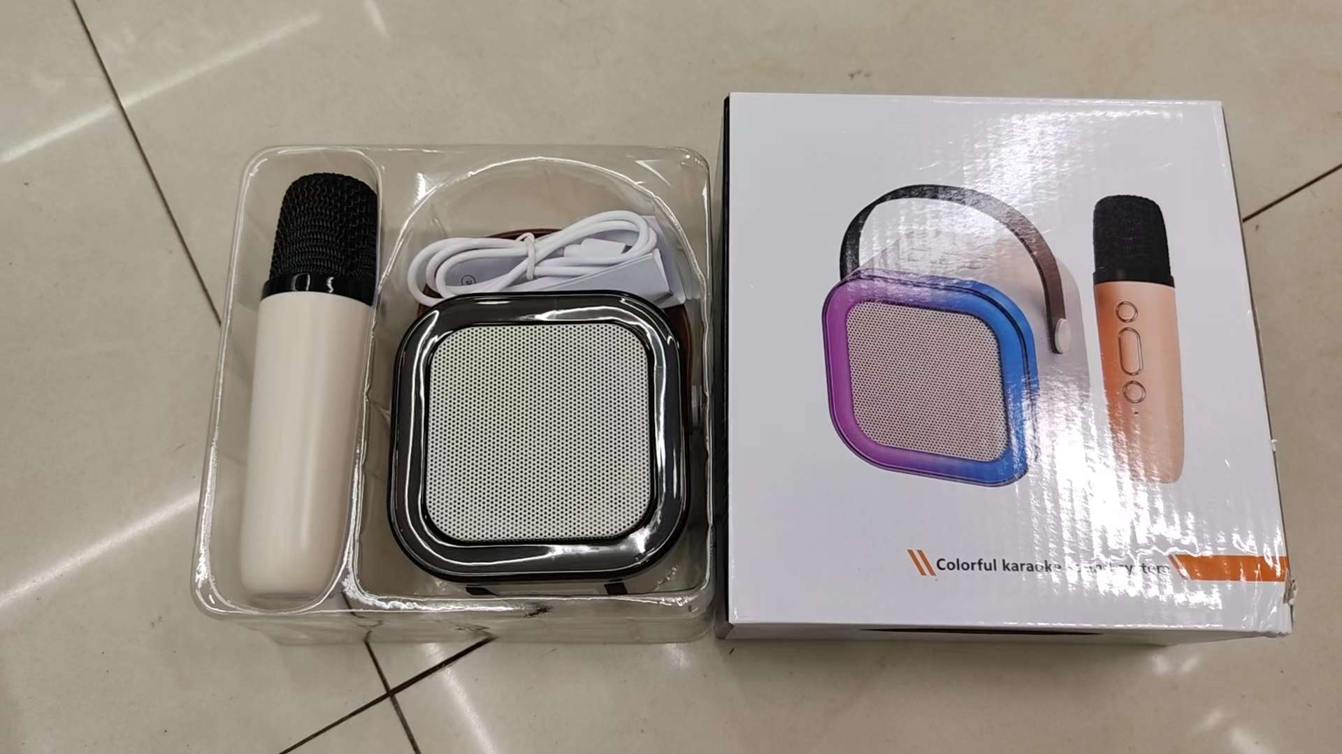 Microphone, Bluetooth speaker, wireless Bluetooth audio system, karaoke set speaker, home karaoke audio system detail image 4