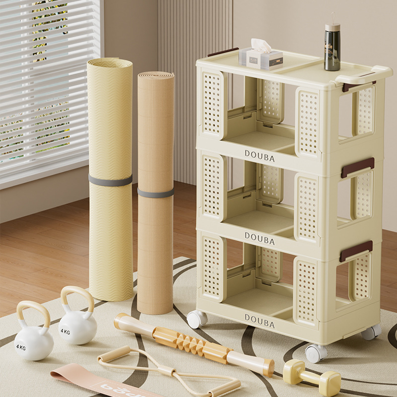 J01-3086-3 Kitchen trolley, storage rack, living room snack mobile storage rack, bathroom wheeled storage basket Specification image