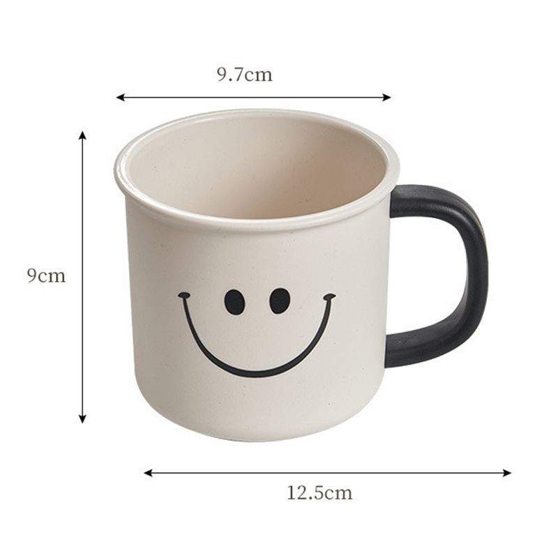 M04-7110 Creative Smiling Face Toothbrush Cup, Simple Style Mouthwash Cup, Home Anti-drop Mouthwash Cup, Couple Toothbrush Case Cup, High-temperature Resistant single-layer Mouthwash Cup, ins Style Mouthwash Cup, Smiling Face version Item Picture