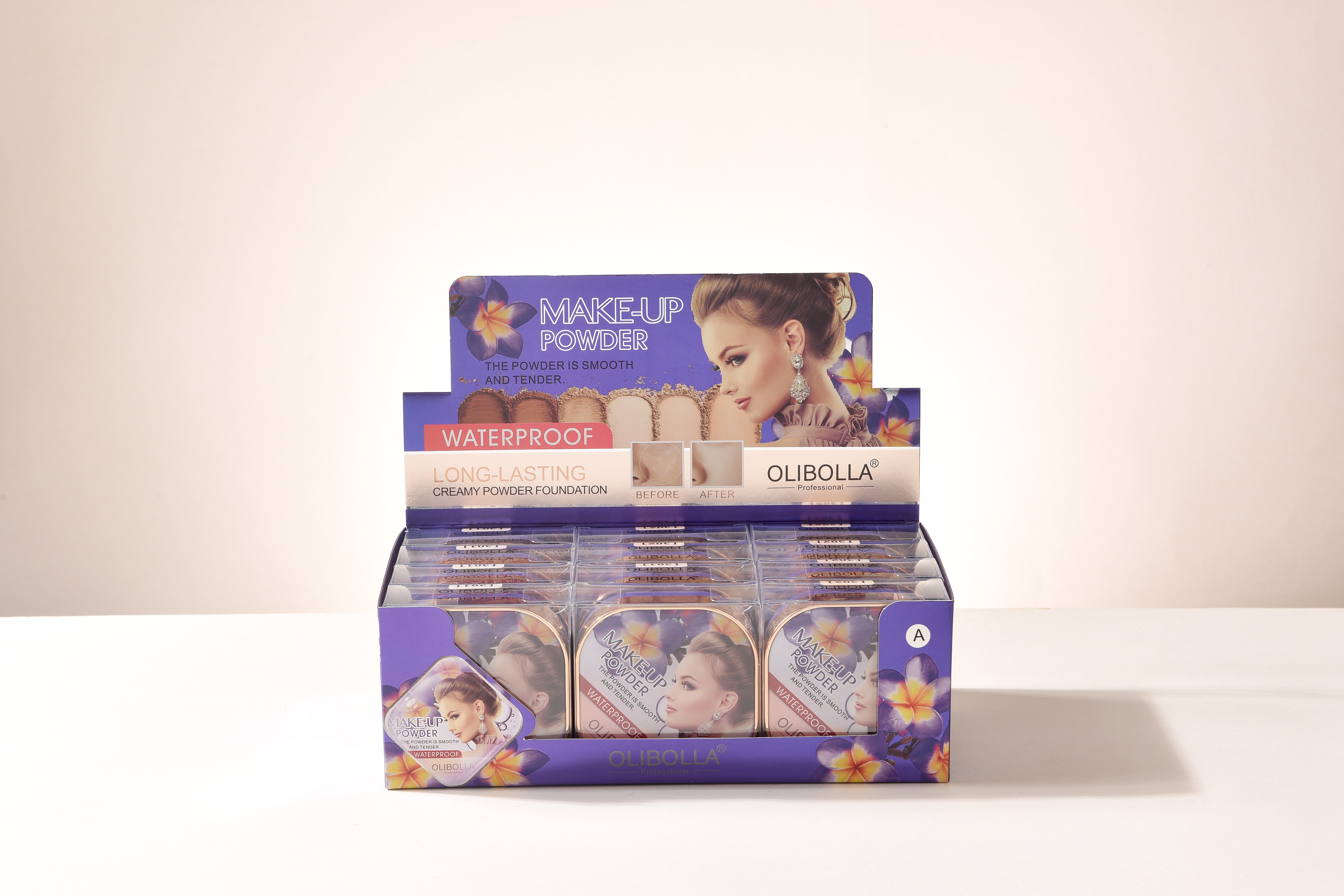LA-P105 OLIBOLLA double-layer powder compact details Picture