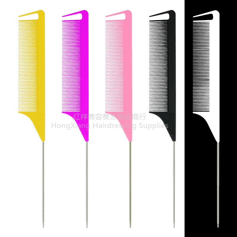 Styling Pointy tail comb Hair dye highlights comb Plastic comb hair styling comb salon hair tools sold across borders