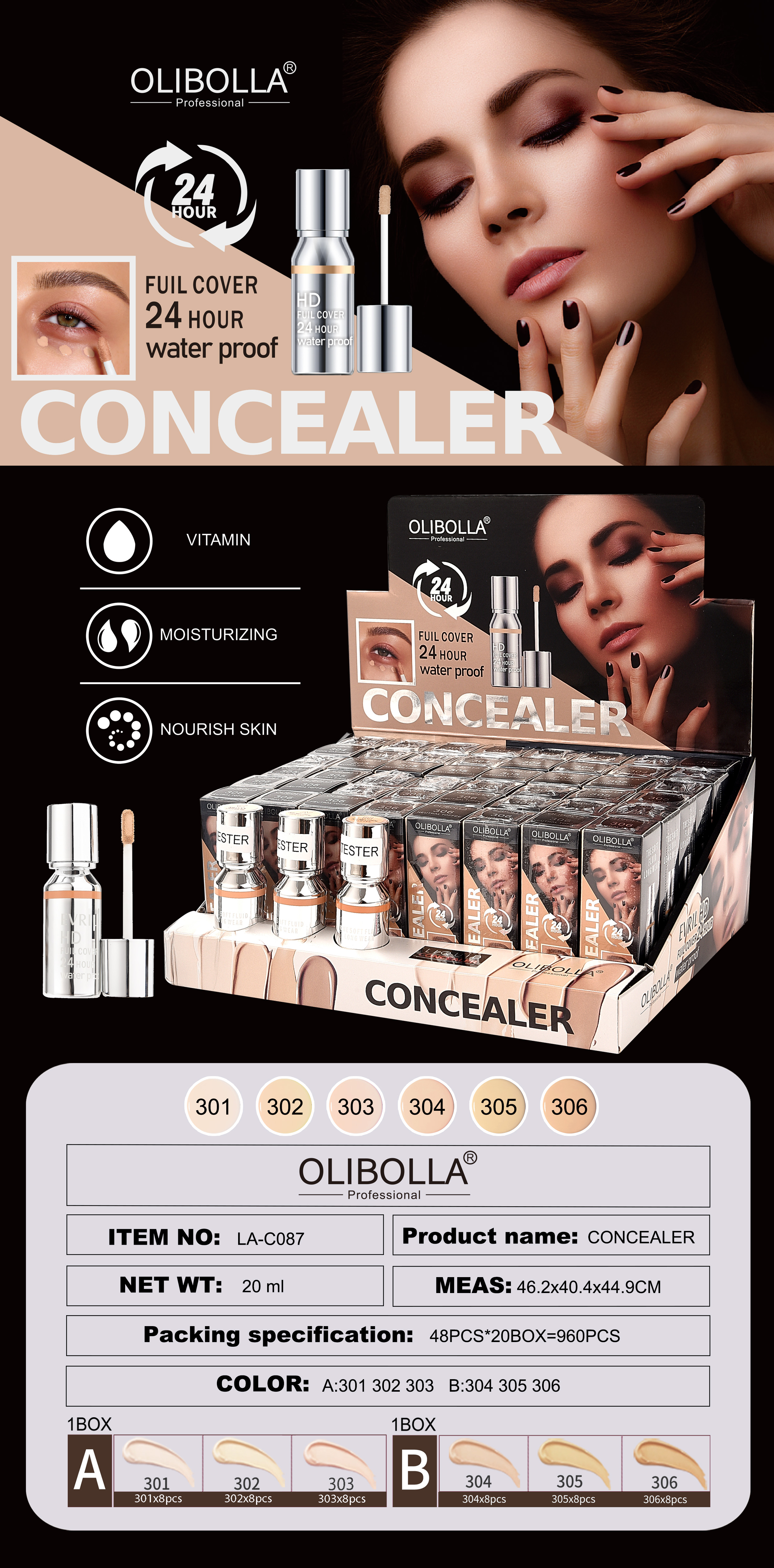 LA-C087 Three-color concealer Item Picture