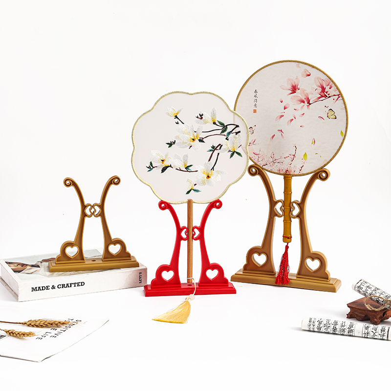 扇架批发团扇架扇子底座支架扇架宫扇托新娘婚礼扇展示架支架树脂