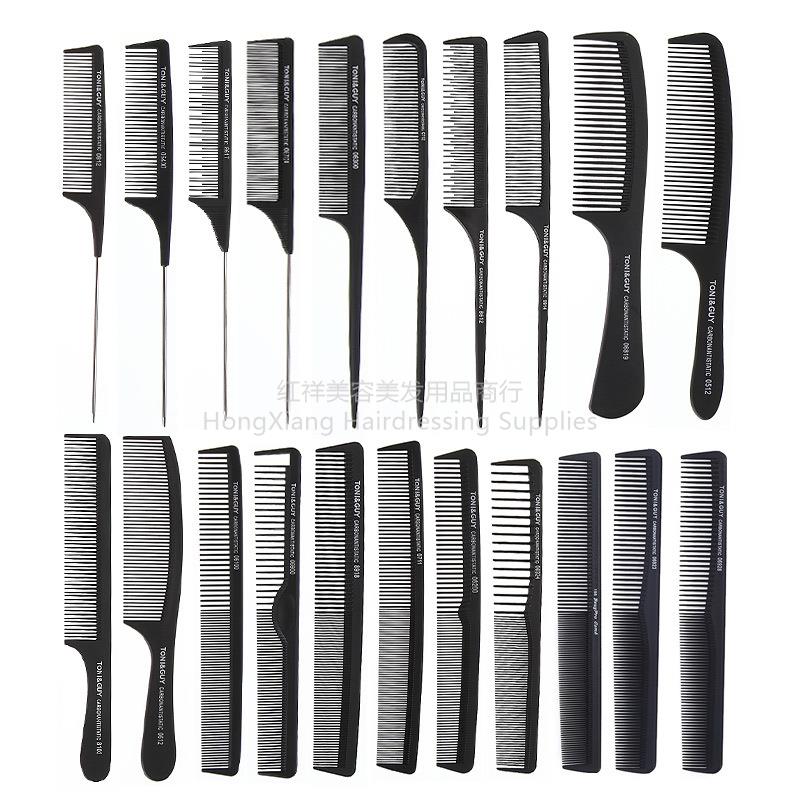 Cut hair Tony Cap pointy tail comb Plastic comb Steel needle styling Hair comb highlights barber comb salon hair tools