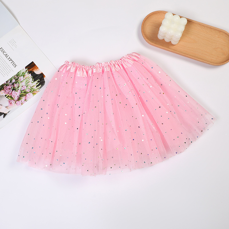 Christmas children's performance clothes stick diamond sequins European and American girls stage dance dress half skirt children's pompadour skirt manufacturers foreign trade thumbnail