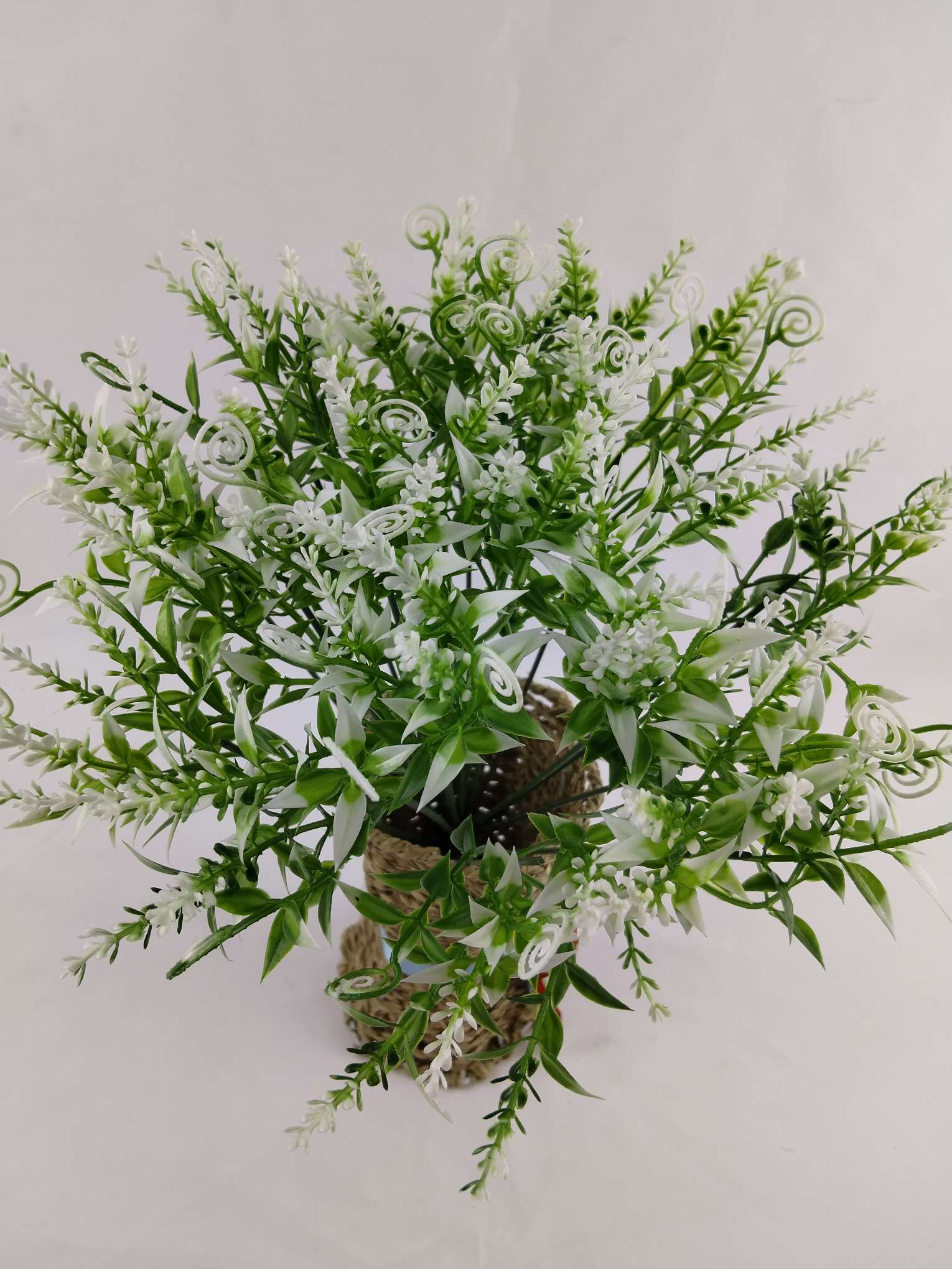 厂家直销18叉36头仿真塑料水草工程装饰图