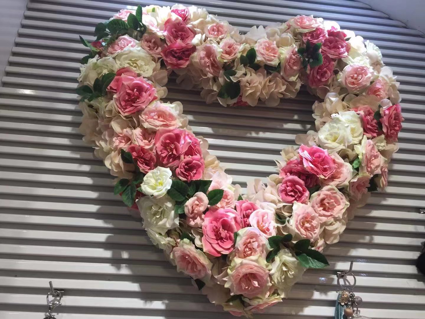 婚车花泥带吸盘带泥大心环小心环婚车装饰车头花车花泥吸盘详情图6
