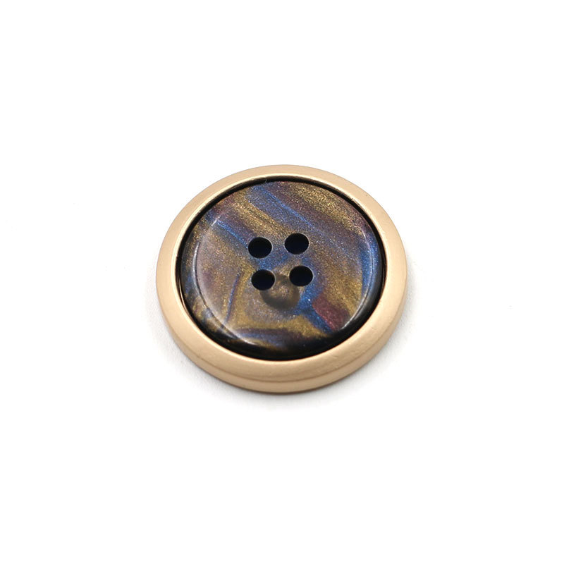Weixing Buttons Spot Wholesale Four Eyes Metal Coat Trench Coat Buttons Men And Women All Clothes Woolen Suit Button Qq Son 9#