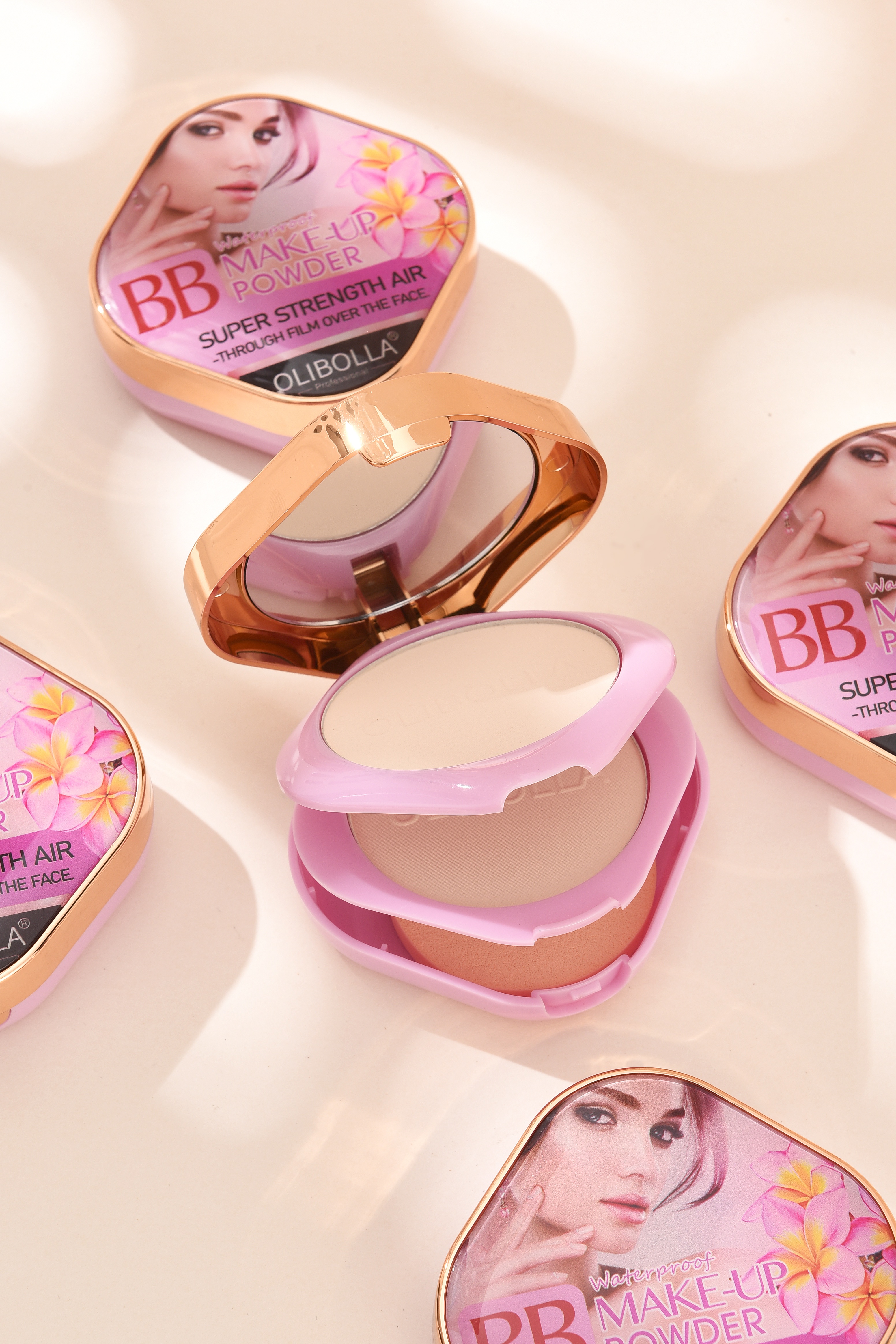 LA-P104 OLIBOLLA double-layer powder compact details Picture