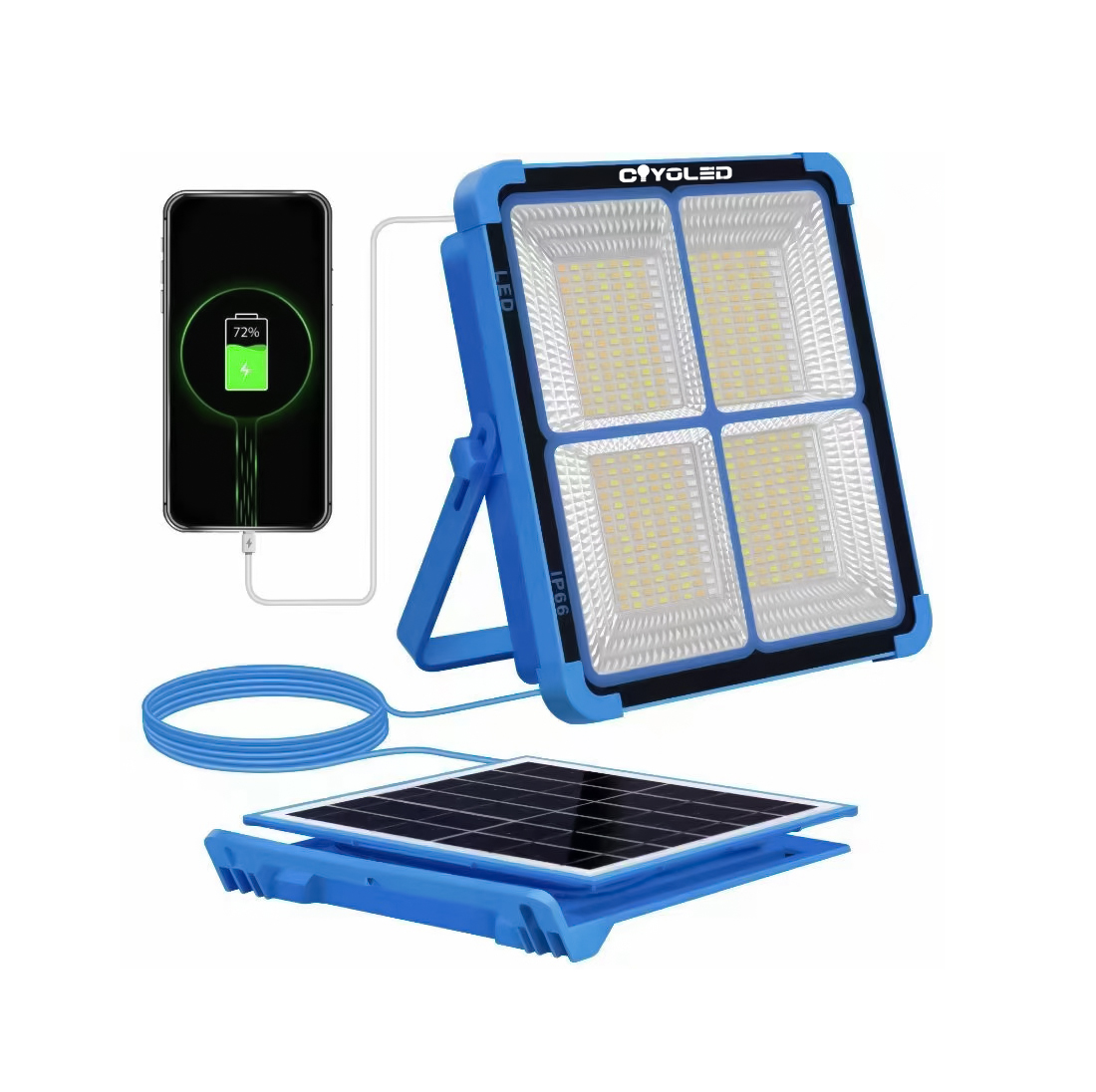 Led Solar Flood Light Detachable Solar Charging Light Led Outdoor Emergency Light Mobile Power Solar Flood Light Large Capacity Light Solar Flood Light Item Picture