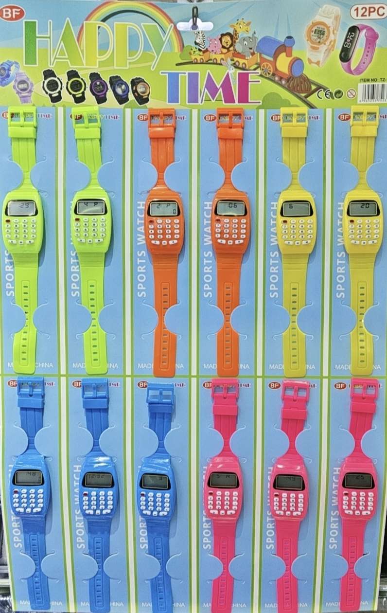 12只板装 爆款新款中小学生计算机多色手表详情图5