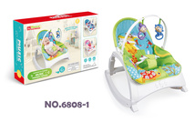 多功能婴儿哄睡摇椅震动安抚音乐可折叠收纳宝宝躺椅三合一餐椅