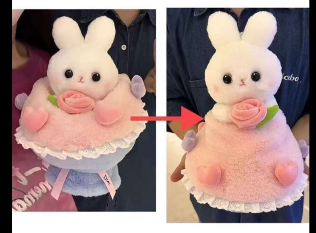 情人节兔子花束