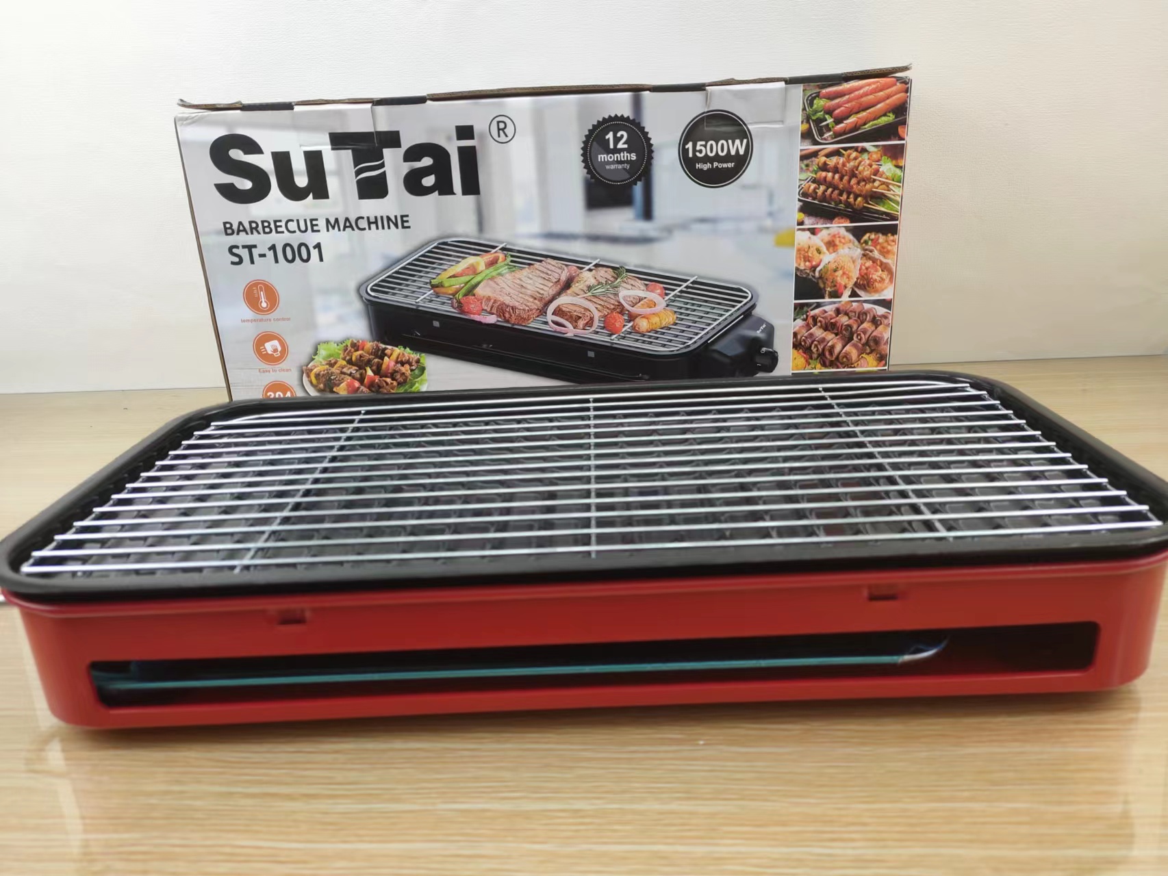 电烧烤炉/家用电烧烤架子/烤炉小型/烤肉炉/烤串室内/电烤盘/厨房酒店用品/DF trading house产品图