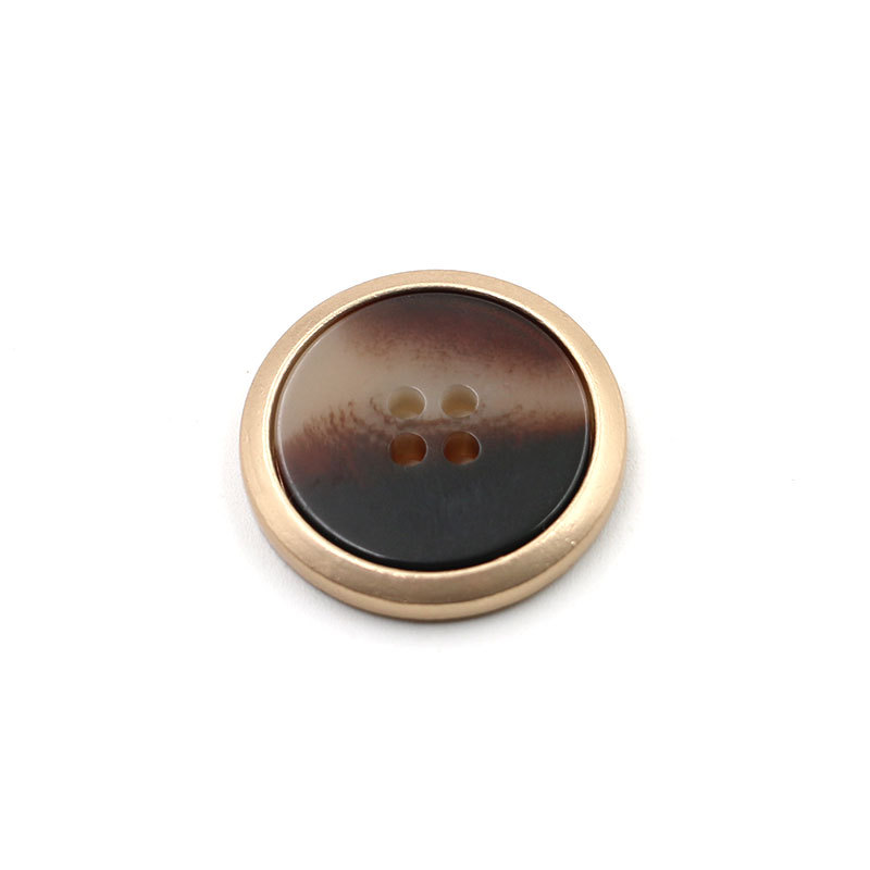 Weixing Buttons Spot Wholesale Four Eyes Metal Coat Trench Coat Buttons Men And Women All Clothes Woolen Suit Button Qq Son 6#